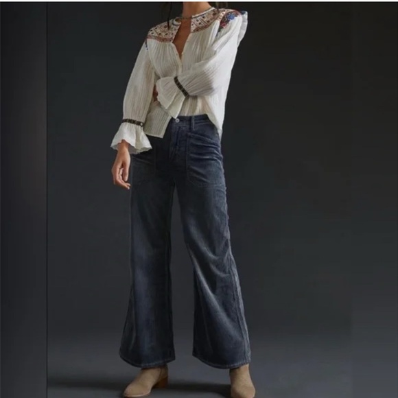 NWT Pilcro from Anthropologie Carpenter Wide Leg Corduroy Pants 29 - Picture 2 of 10